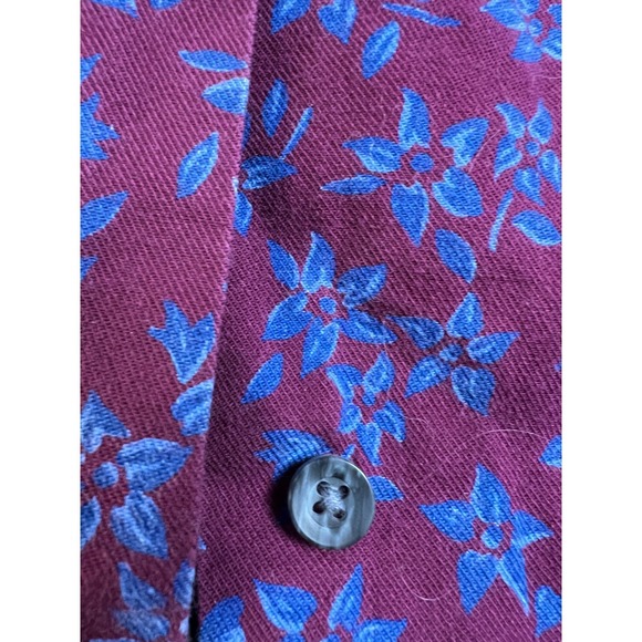 VTG LL Bean cotton floral blouse US made cottagecore prairie SM whimsy retro - Picture 5 of 7